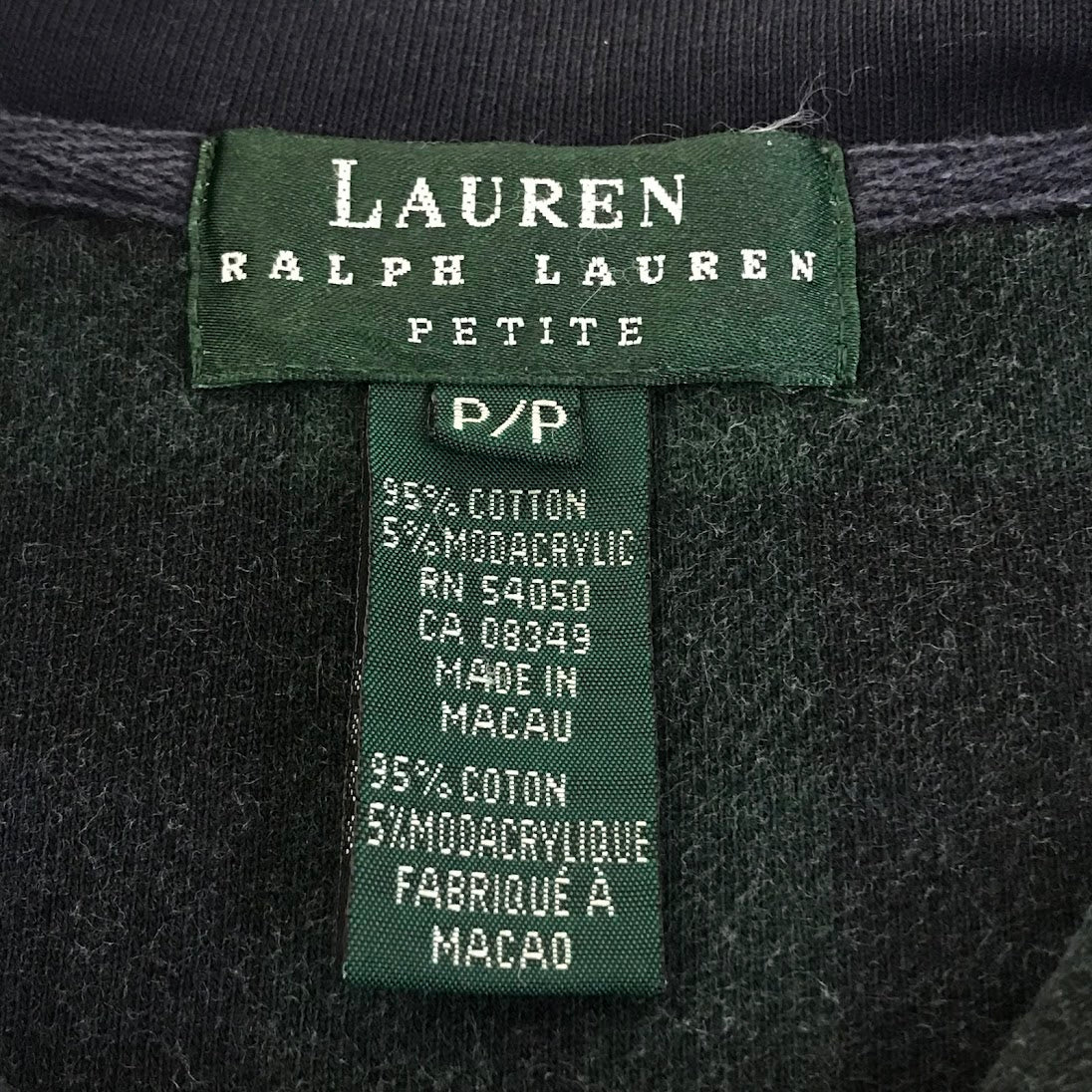 RALPH LAUREN | ラルフローレン 80s ハーフジップ 柄:チェック スウェット グリーン【倉吉店】