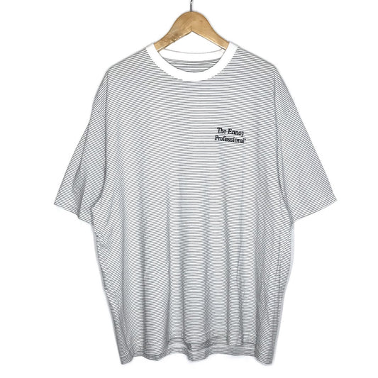 The Ennoy Professional｜エンノイ 22SS S/S Border Tee ボーダー柄 半袖Ｔシャツ SS22BRENCT05AM ホワイト×ブラック サイズ：XXL【倉吉店】