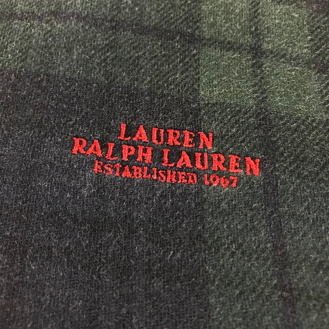 RALPH LAUREN | ラルフローレン 80s ハーフジップ 柄:チェック スウェット グリーン【倉吉店】