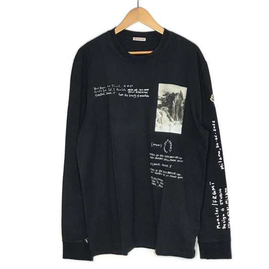 MONCLER | モンクレール × FRAGMENT DESIGN(フラグメントデザイン) 23AW Hiroshi Fujiwara L/S T-SHIRT 長袖Ｔシャツ I209U8D00002 M3265 ブラック サイズ：L【倉吉店】