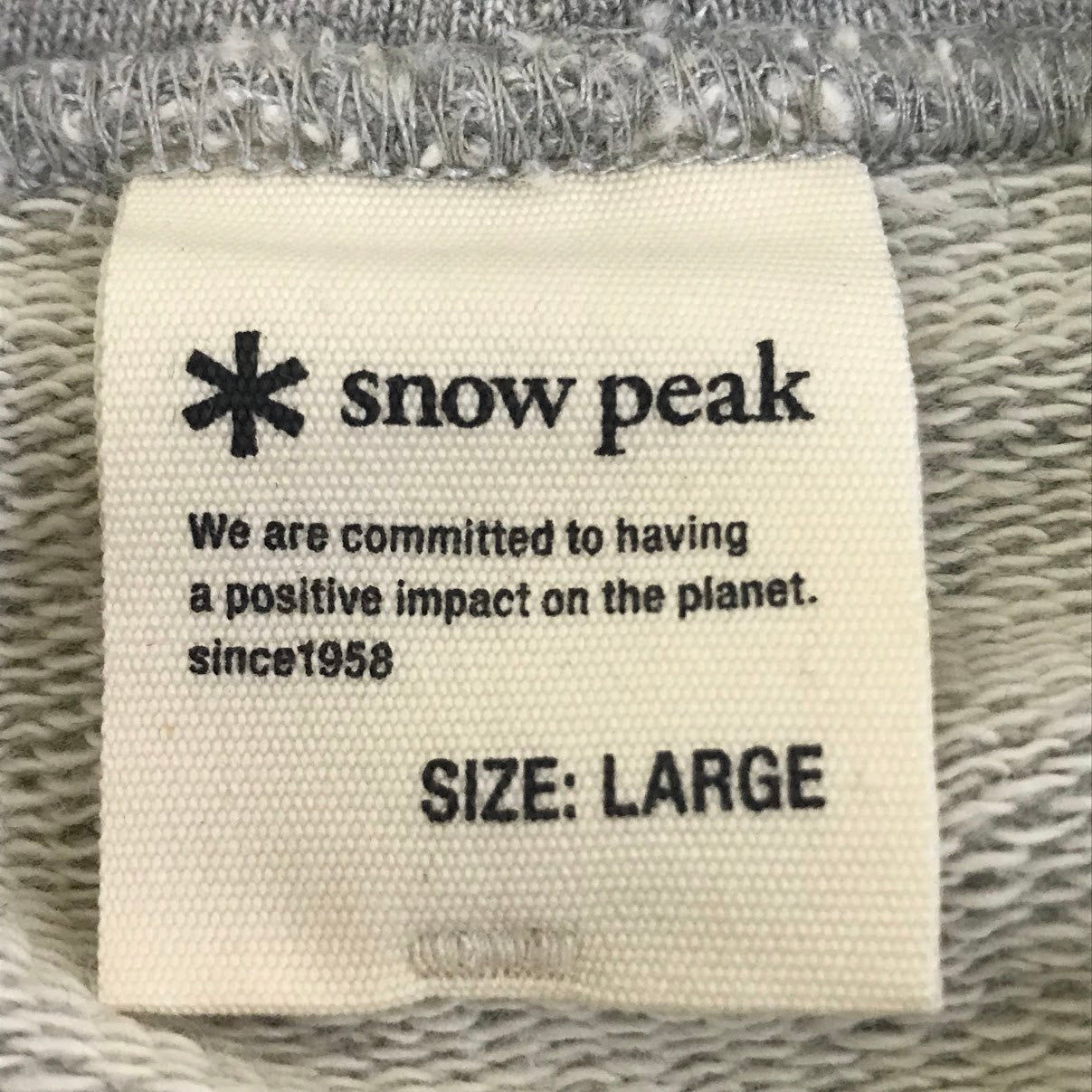 Snow Peak | スノーピークスノウピーク Recycled Cotton Pullover Hoodie プルオーバーパーカー パーカー SW-22SU402R グレー サイズ：L【倉吉店】