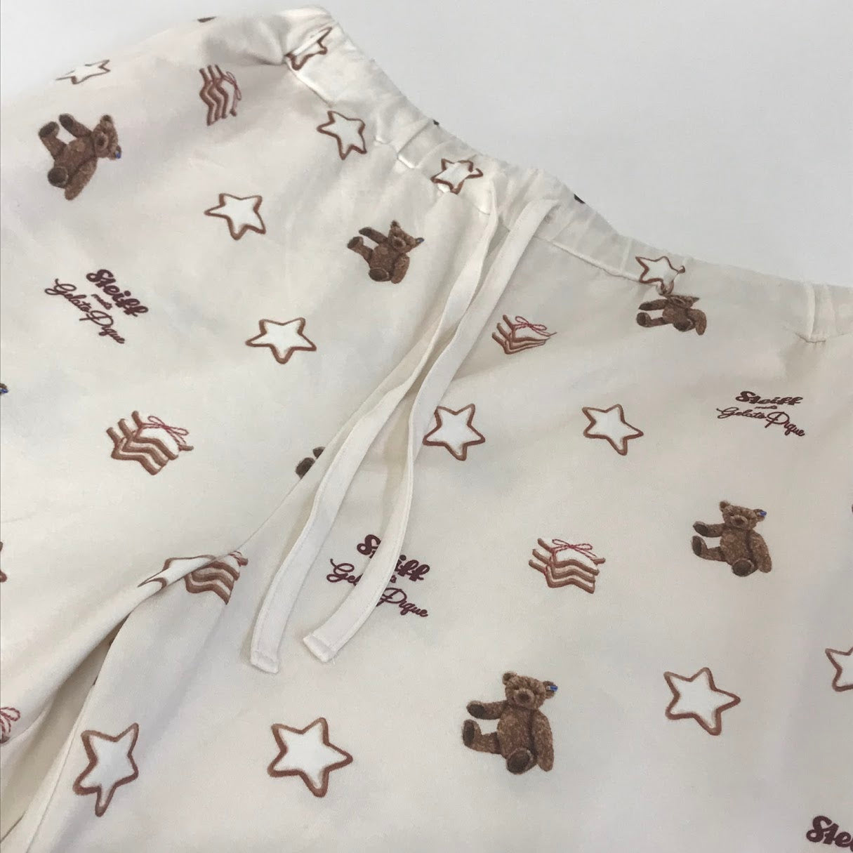 gelato pique | ジェラートピケ Steiff 総柄ロングパンツ パンツ PWCP255273 クリーム【倉吉店】