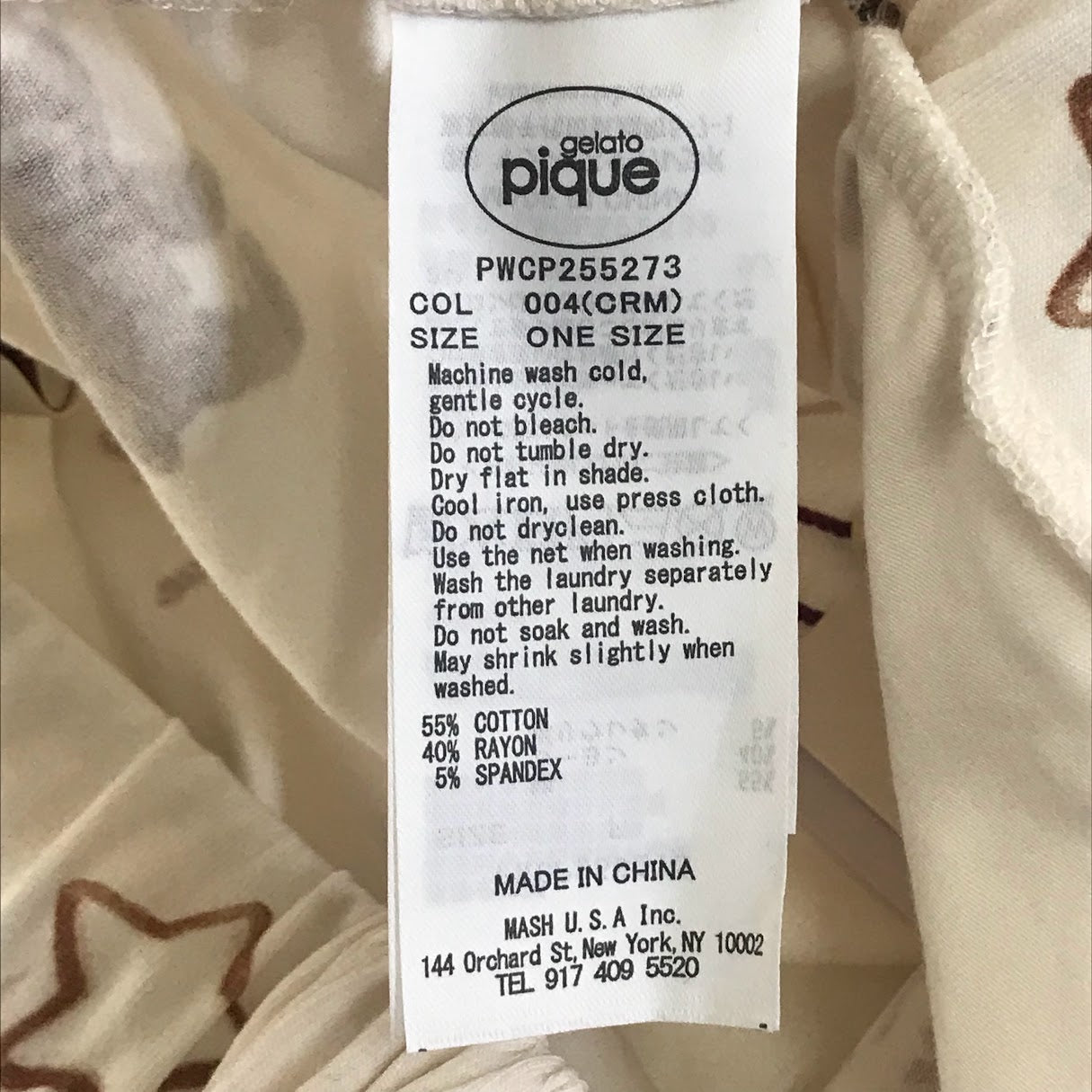 gelato pique | ジェラートピケ Steiff 総柄ロングパンツ パンツ PWCP255273 クリーム【倉吉店】