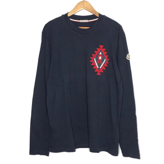 MONCLER | モンクレール 刺繍ワッペン 長袖Ｔシャツ H20918C00014 8390T ネイビー サイズ：M【倉吉店】