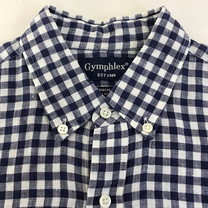 GYMPHLEX | ジムフレックス リネン ボタンダウンシャツ ｻｲｽﾞ:12 長袖シャツ J-0872 ブルー【倉吉店】