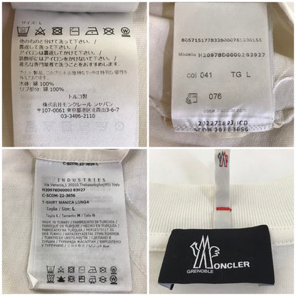 MONCLER | モンクレール 22AW GRENOBLE グルノーブル 長袖Ｔシャツ H20978D00002 83927 ホワイト サイズ：L【倉吉店】