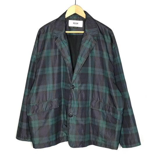 MFC STORE | エムエフシーストアー WASHER NYLON WIDE TAILORED JACKET チェック柄 テーラードジャケット グリーン サイズ：M【倉吉店】