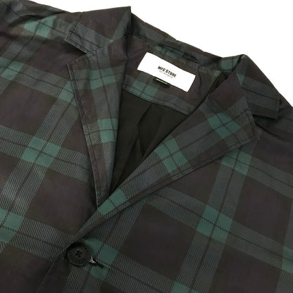 MFC STORE | エムエフシーストアー WASHER NYLON WIDE TAILORED JACKET チェック柄 テーラードジャケット グリーン サイズ：M【倉吉店】