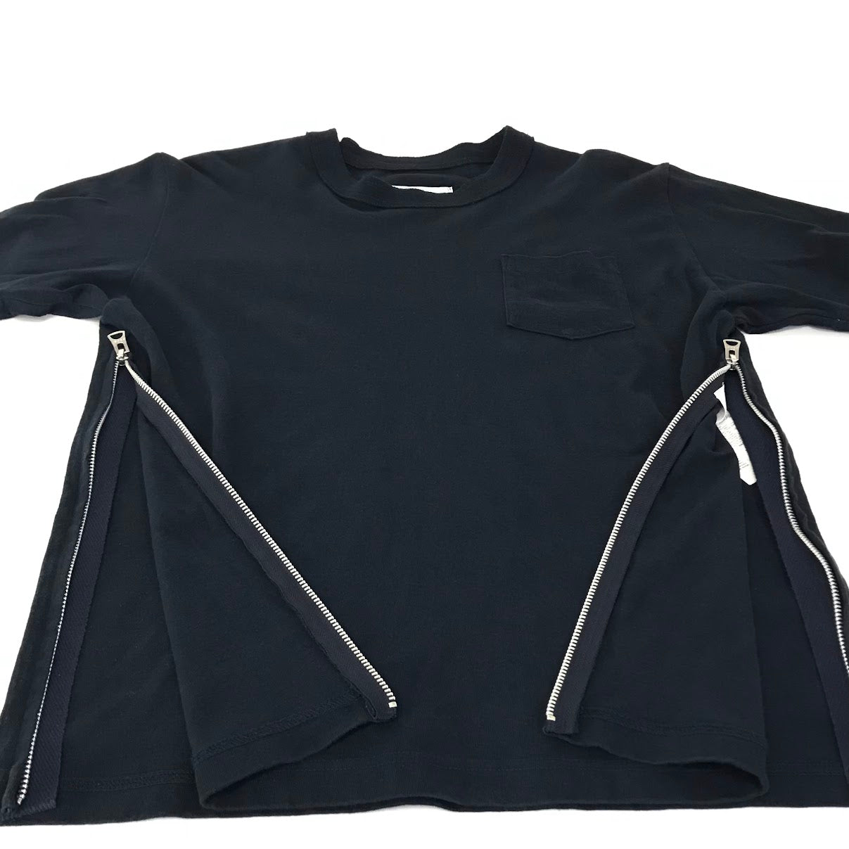 Sacai | サカイ SIDE ZIP COTTON T-SHIRT 半袖Ｔシャツ SCM-037 ダークネイビー サイズ：37【倉吉店】