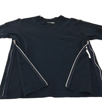 Sacai | サカイ SIDE ZIP COTTON T-SHIRT 半袖Ｔシャツ SCM-037 ダークネイビー サイズ：37【倉吉店】