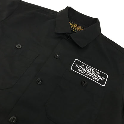 NEIGHBORHOOD | ネイバーフッド CLASSIC WORK / EC-SHIRT.SS 半袖シャツ 171TSNH-SHM02 ブラック サイズ：M【倉吉店】