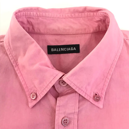 BALENCIAGA | バレンシアガ バックロゴプリントシャツ 長袖シャツ 556878 TEM09 ピンク サイズ：38【倉吉店】