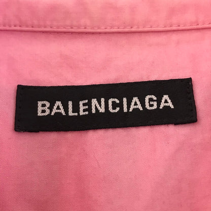 BALENCIAGA | バレンシアガ バックロゴプリントシャツ 長袖シャツ 556878 TEM09 ピンク サイズ：38【倉吉店】