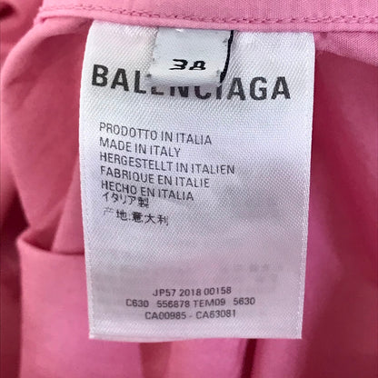BALENCIAGA | バレンシアガ バックロゴプリントシャツ 長袖シャツ 556878 TEM09 ピンク サイズ：38【倉吉店】