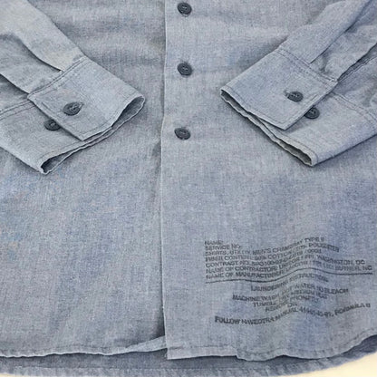 MILITARY衣料 | ミリタリーイリョウ UTILITY SHIRT 長袖シャツ 8405-01-074-4911 ブルー サイズ：XL【倉吉店】