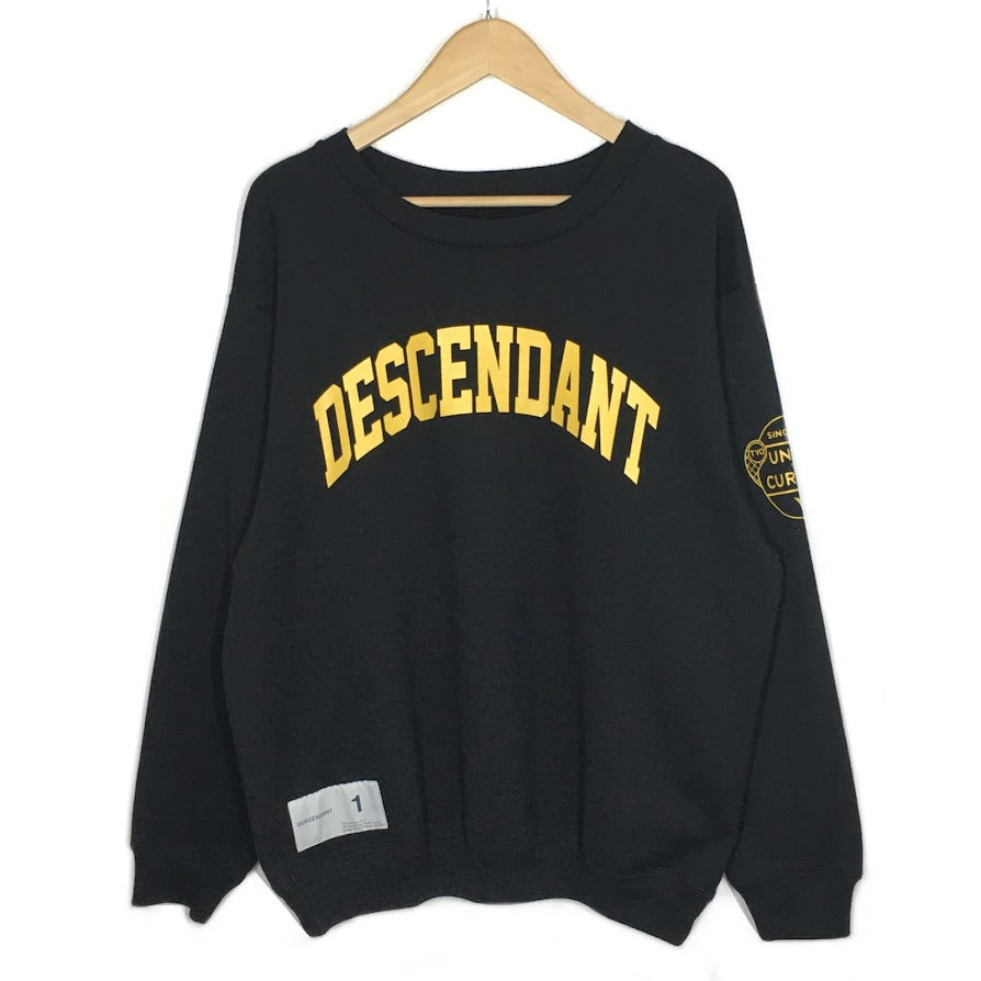 DESCENDANT | ディセンダント TEAM CREW NECK SWEATSHIRT スウェット 212ATDS-CSM07S ブラック サイズ：1【倉吉店】