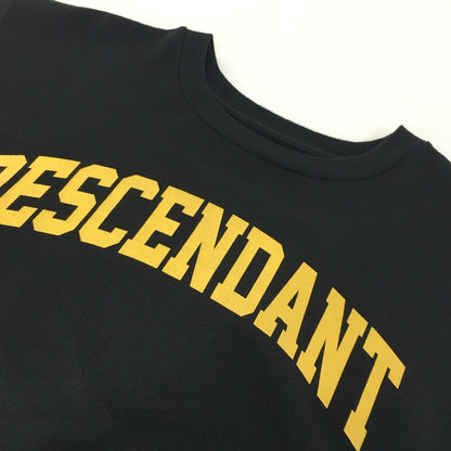 DESCENDANT | ディセンダント TEAM CREW NECK SWEATSHIRT スウェット 212ATDS-CSM07S ブラック サイズ：1【倉吉店】