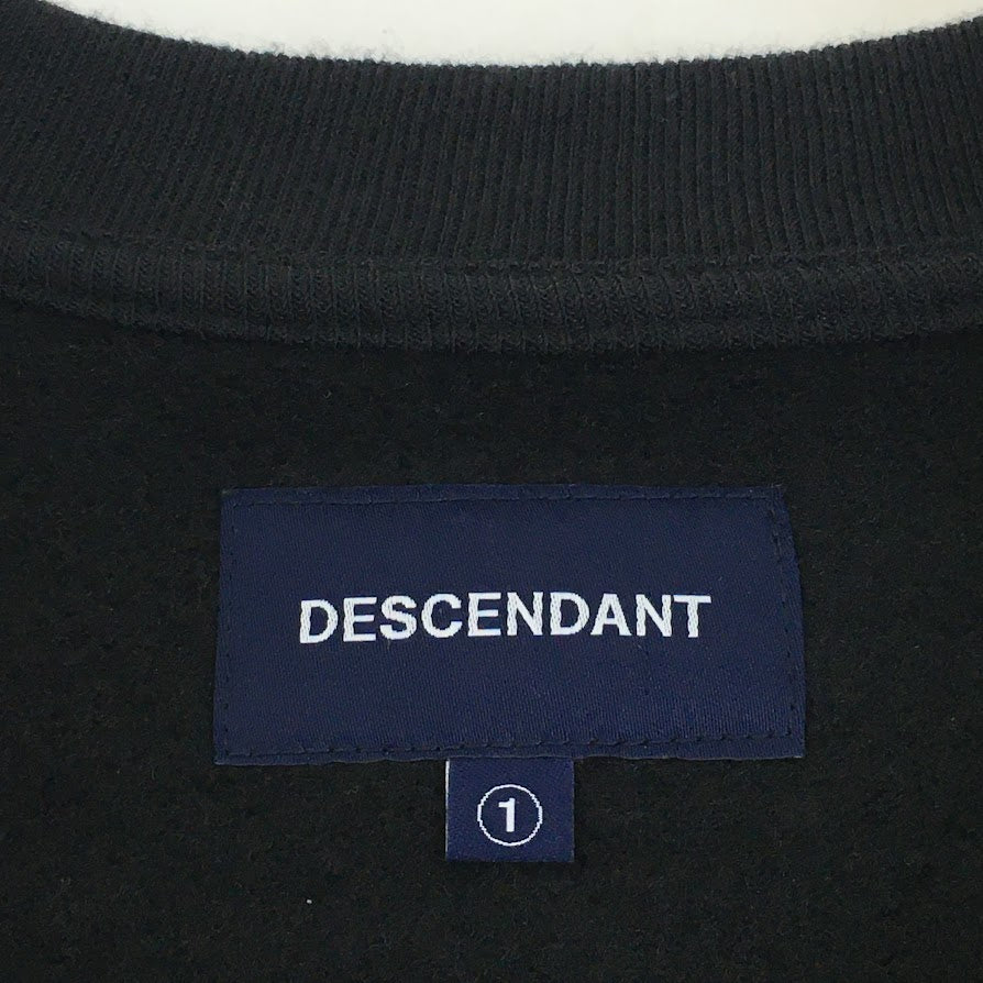 DESCENDANT | ディセンダント TEAM CREW NECK SWEATSHIRT スウェット 212ATDS-CSM07S ブラック サイズ：1【倉吉店】