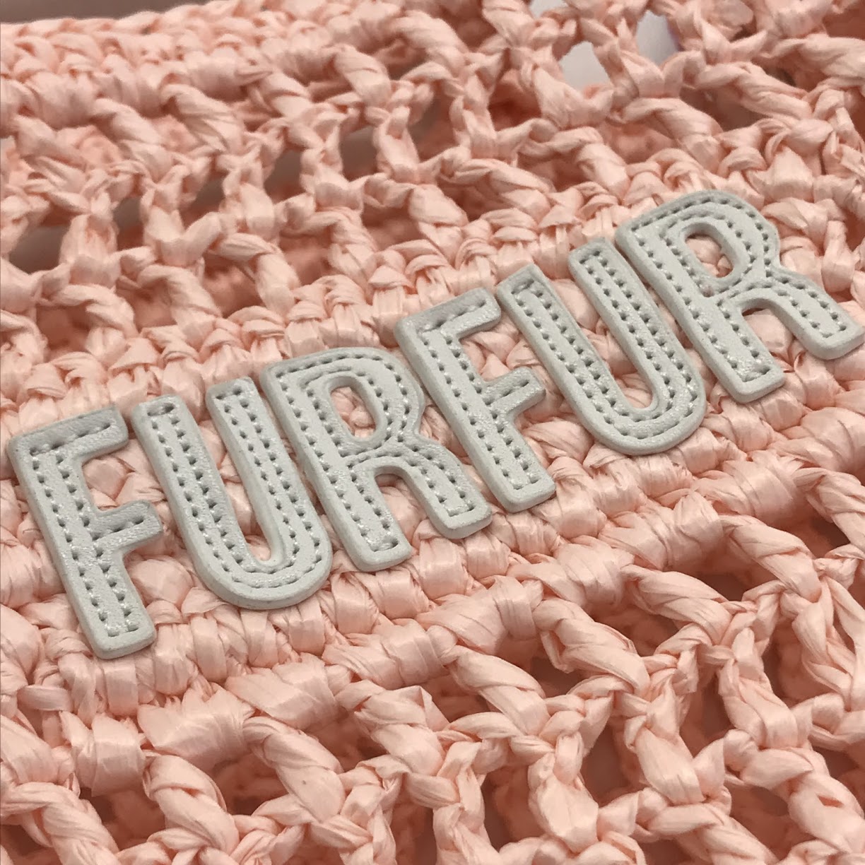 furfur | ファーファー ラフィアロゴトートバッグ 2wayバッグ トートバッグ RWGB252504 ピンク【倉吉店】