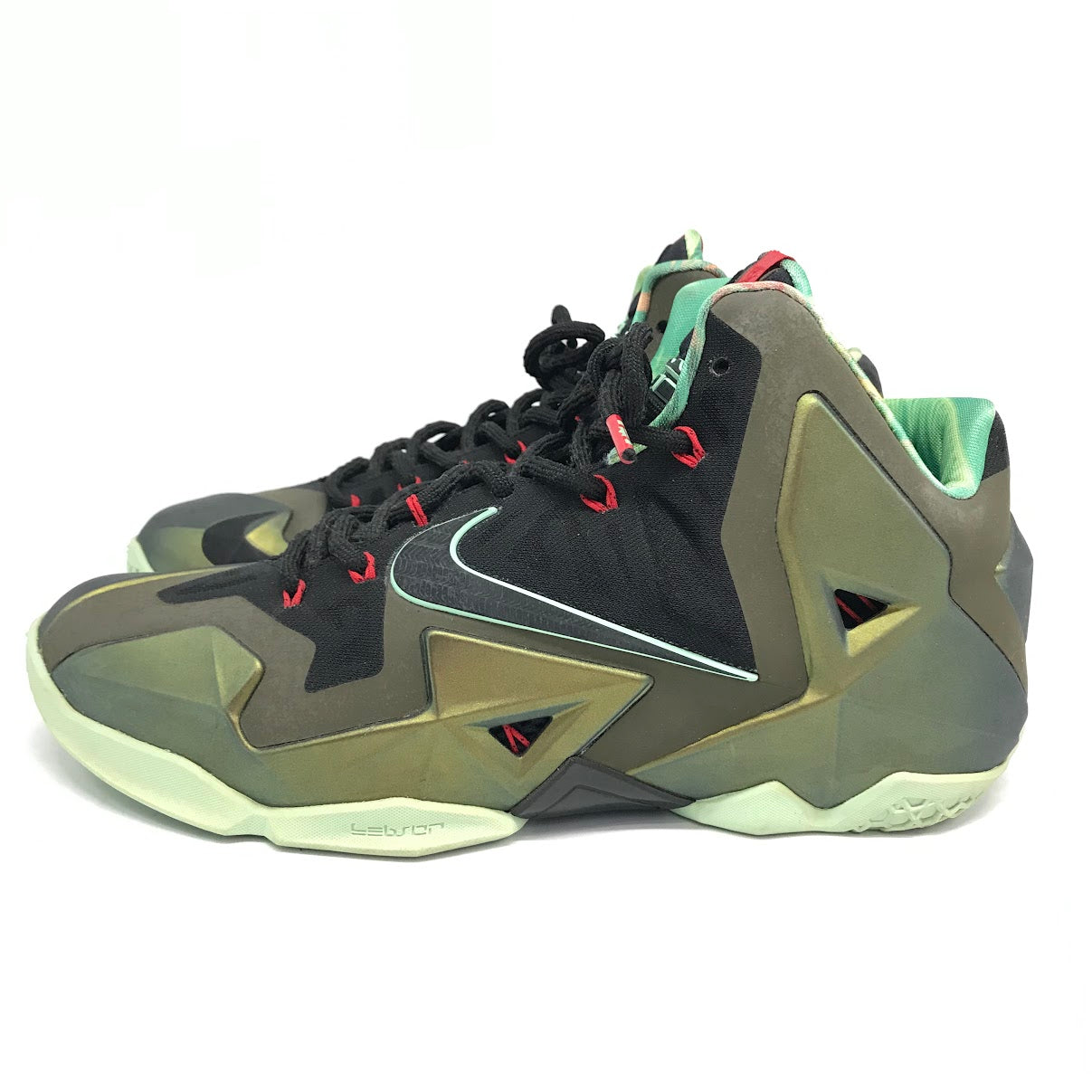 NIKE | ナイキ LEBRON XI スニーカー 616175-700 グリーン 27cm【倉吉店】