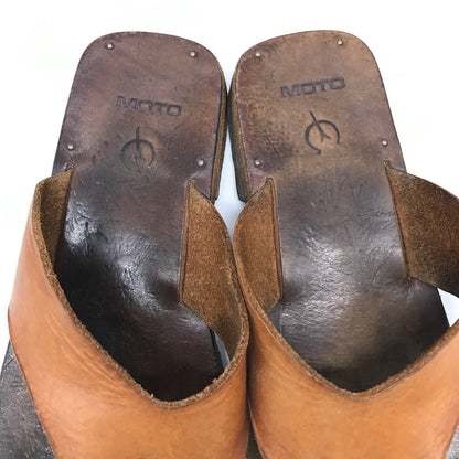 LEATHER ARTS & CRAFTS MOTO | レザーアーツアンドクラフツモト THONGSANDAL レザー サンダル 1639 ブラウン【倉吉店】