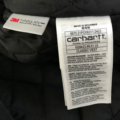 Carhartt WIP | カーハートダブリューアイピー CLASSIC VEST クラシックベスト ベスト I028423 ブラック サイズ：M【倉吉店】