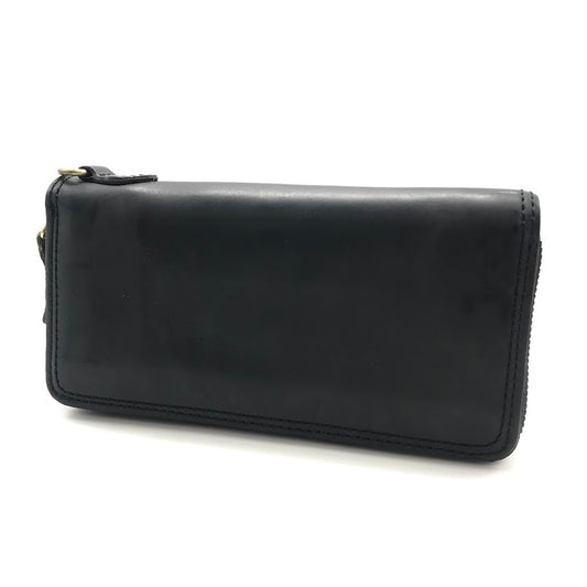AVIREX | アヴィレックス HORWEEN LEATHER LONG ROUND ZIPPER WALLET ラウンドファスナー長財布 長財布 ブラック【倉吉店】