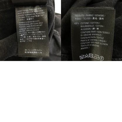 BALENCIAGA | バレンシアガ Rear Printed Denim Shirt バックロゴ デニムシャツ 長袖シャツ 571365 TBP19 ブラック サイズ：37【倉吉店】