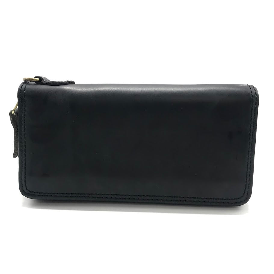 AVIREX | アヴィレックス HORWEEN LEATHER LONG ROUND ZIPPER WALLET ラウンドファスナー長財布 長財布 ブラック【倉吉店】