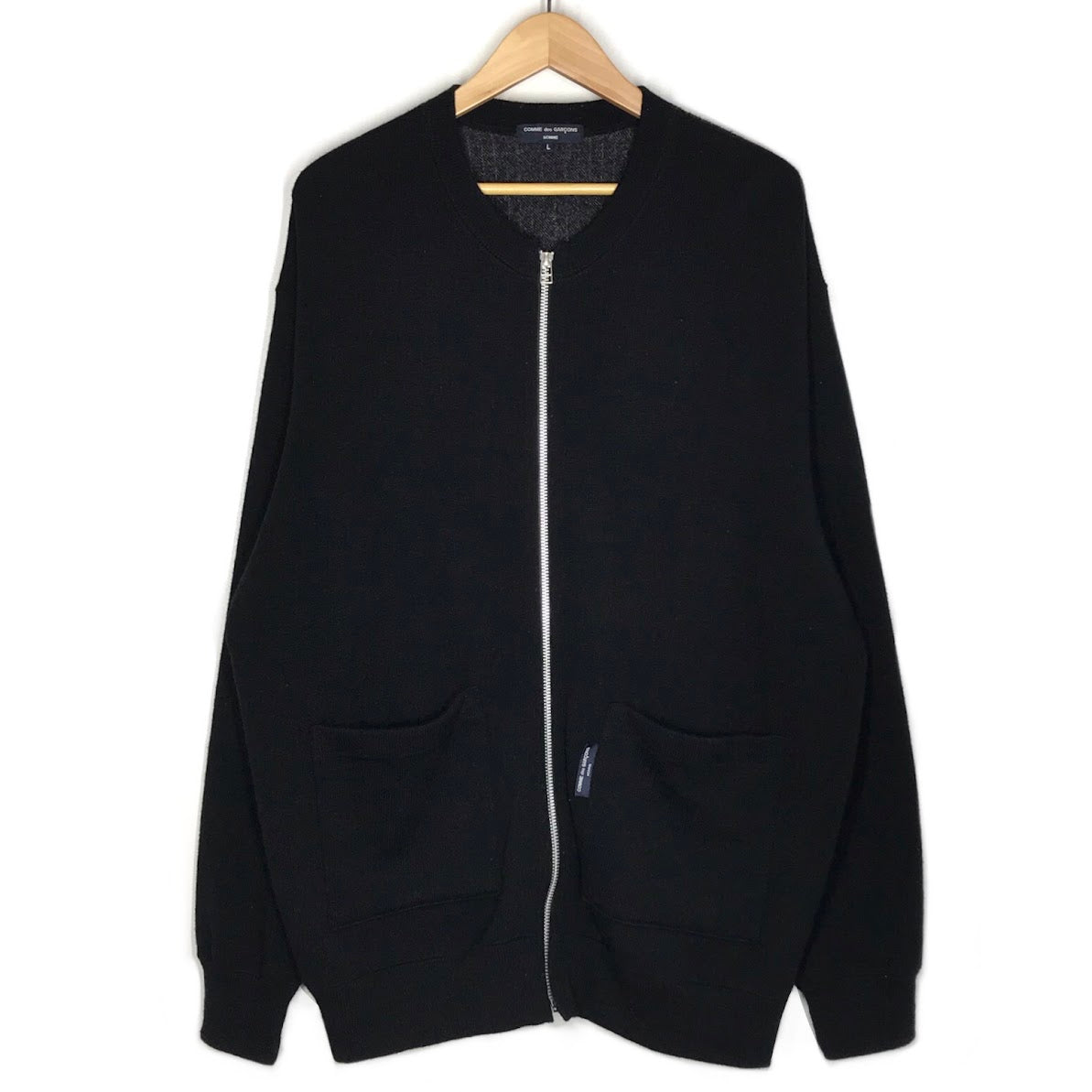 COMME des GARCONS HOMME | コムデギャルソンオム 23AW ウール天竺×ツイード縮絨ジップカーディガン カーディガン HL-T019 ブラック サイズ：L【倉吉店】