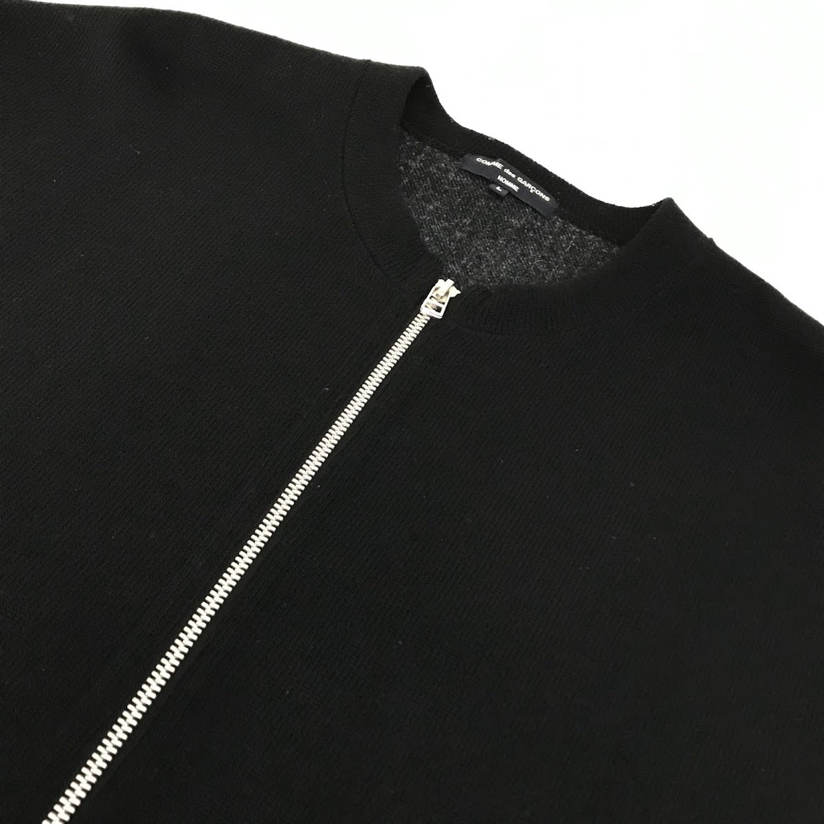 COMME des GARCONS HOMME | コムデギャルソンオム 23AW ウール天竺×ツイード縮絨ジップカーディガン カーディガン HL-T019 ブラック サイズ：L【倉吉店】