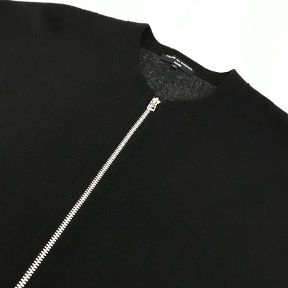 COMME des GARCONS HOMME | コムデギャルソンオム 23AW ウール天竺×ツイード縮絨ジップカーディガン カーディガン HL-T019 ブラック サイズ：L【倉吉店】