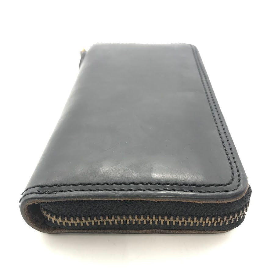 AVIREX | アヴィレックス HORWEEN LEATHER LONG ROUND ZIPPER WALLET ラウンドファスナー長財布 長財布 ブラック【倉吉店】