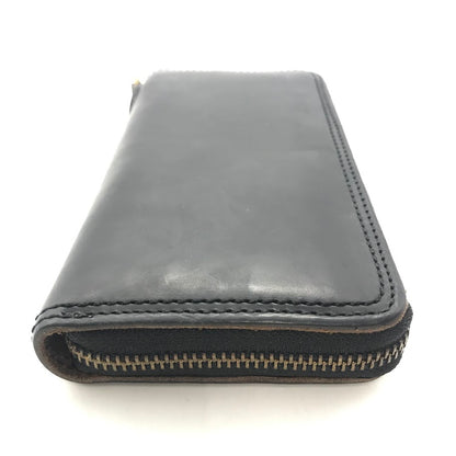 AVIREX | アヴィレックス HORWEEN LEATHER LONG ROUND ZIPPER WALLET ラウンドファスナー長財布 長財布 ブラック【倉吉店】