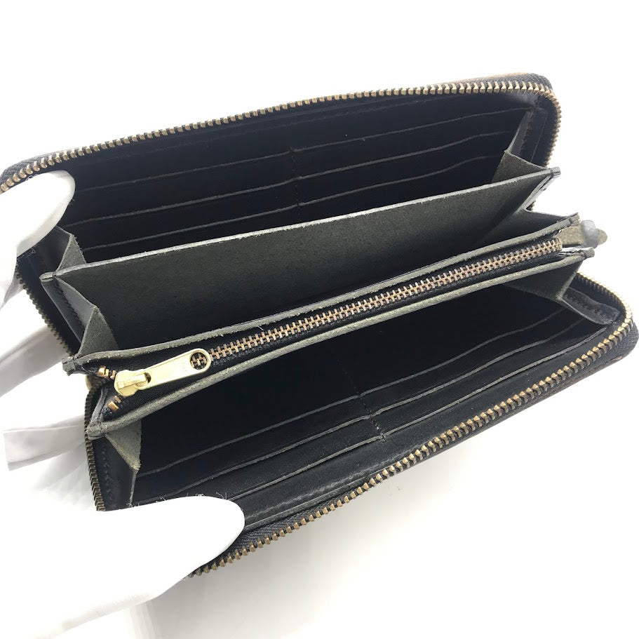 AVIREX | アヴィレックス HORWEEN LEATHER LONG ROUND ZIPPER WALLET ラウンドファスナー長財布 長財布 ブラック【倉吉店】