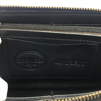 AVIREX | アヴィレックス HORWEEN LEATHER LONG ROUND ZIPPER WALLET ラウンドファスナー長財布 長財布 ブラック【倉吉店】