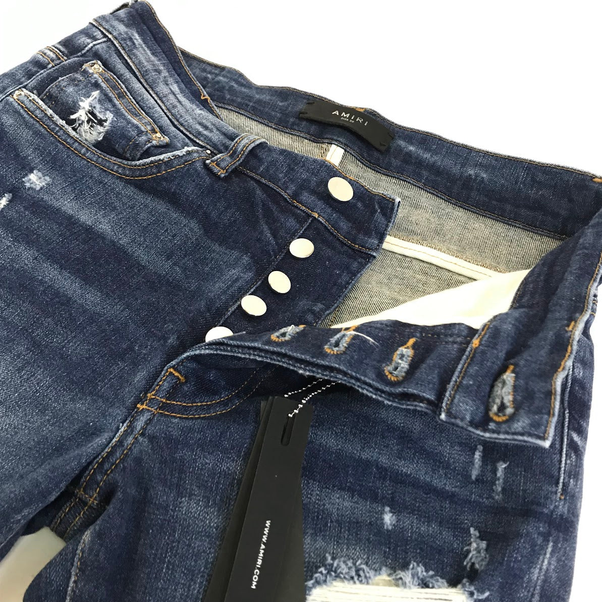 AMIRI | アミリ OLD ENGLISH LOGO JEANS ダメージ加工 デニムパンツ PS22MDS148 インディゴ サイズ：29【倉吉店】