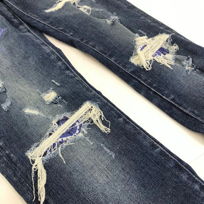 AMIRI | アミリ OLD ENGLISH LOGO JEANS ダメージ加工 デニムパンツ PS22MDS148 インディゴ サイズ：29【倉吉店】