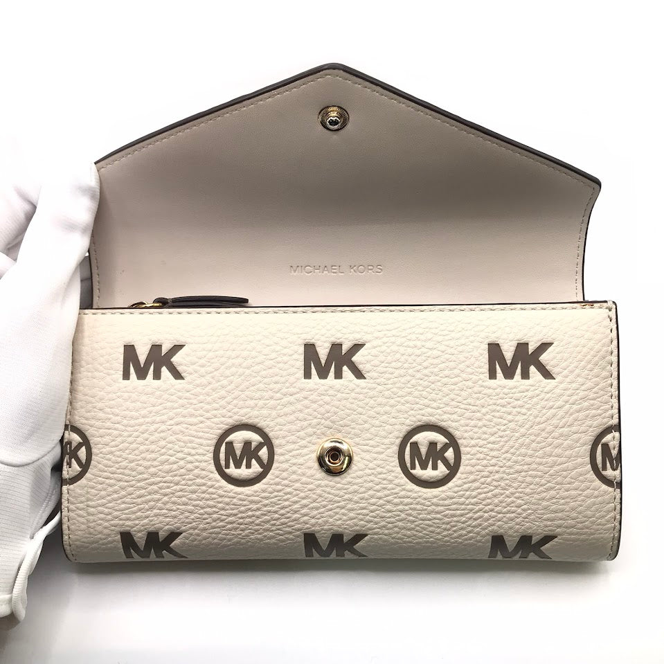 Michael Kors | マイケルコース JET SET TRAVEL LG ENV CONTINENTAL ウォレット 長財布 35R4GTVE7L クリーム【倉吉店】