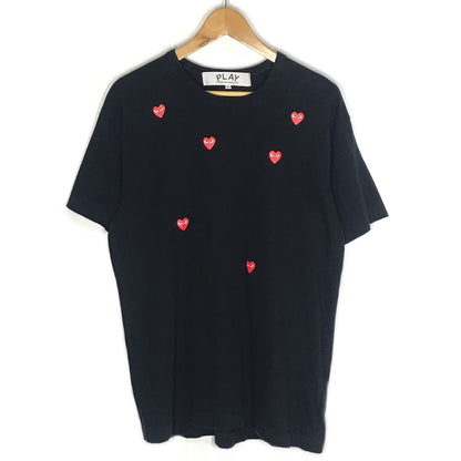 PLAY COMME des GARCONS | プレイコムデギャルソン Random Small Red Emblem 半袖Ｔシャツ AX-T338 ブラック サイズ：XL【倉吉店】
