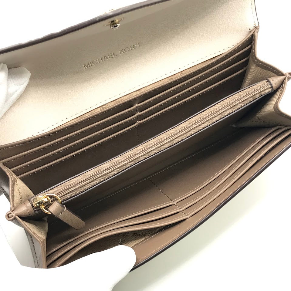 Michael Kors | マイケルコース JET SET TRAVEL LG ENV CONTINENTAL ウォレット 長財布 35R4GTVE7L クリーム【倉吉店】