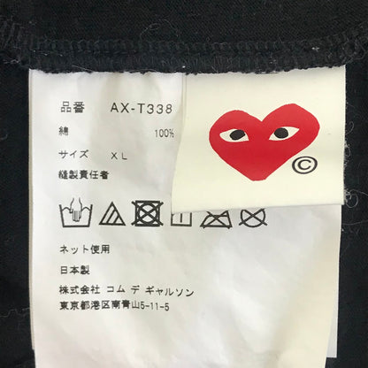 PLAY COMME des GARCONS | プレイコムデギャルソン Random Small Red Emblem 半袖Ｔシャツ AX-T338 ブラック サイズ：XL【倉吉店】