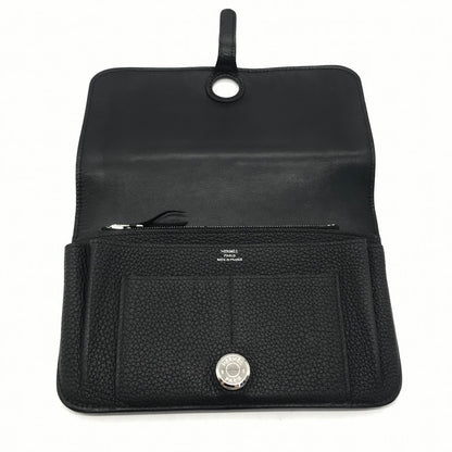 HERMES | エルメス ドゴンGM 二つ折り長財布 長財布 ブラック【倉吉店】
