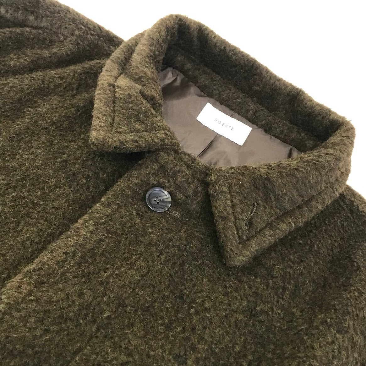 SOERTE｜ソエルテ　WOOL BLEND SHAGGY OVER COAT ウールブレンド オーバーコート その他アウター SOPAS1024001 カーキ サイズ：2【倉吉店】
