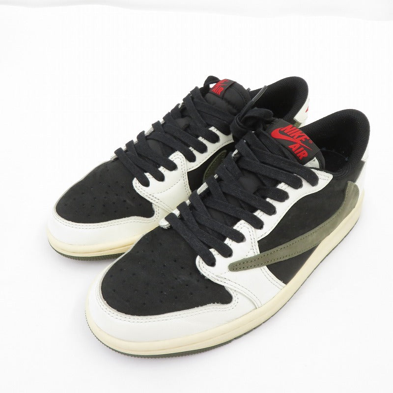 NIKE | ナイキ Travis Scott×Women's AJ1 Low OG Olive' FB鑑定済 スニーカー DZ4137-106 サイズ:24.0cm ブラック × カーキ 24cm【瀬戸大橋店】