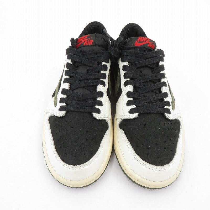 NIKE | ナイキ Travis Scott×Women's AJ1 Low OG Olive' FB鑑定済 スニーカー DZ4137-106 サイズ:24.0cm ブラック × カーキ 24cm【瀬戸大橋店】