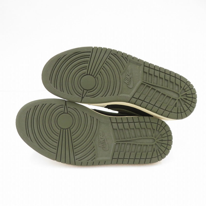 NIKE | ナイキ Travis Scott×Women's AJ1 Low OG Olive' FB鑑定済 スニーカー DZ4137-106 サイズ:24.0cm ブラック × カーキ 24cm【瀬戸大橋店】