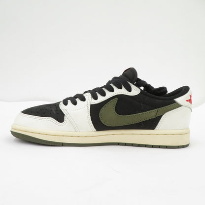 NIKE | ナイキ Travis Scott×Women's AJ1 Low OG Olive' FB鑑定済 スニーカー DZ4137-106 サイズ:24.0cm ブラック × カーキ 24cm【瀬戸大橋店】