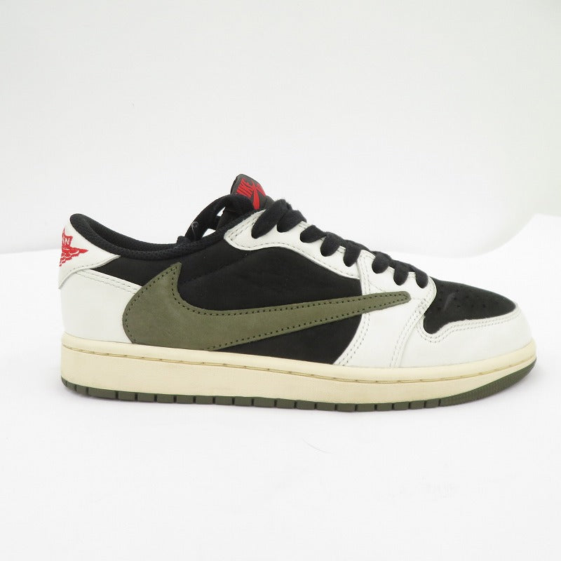 NIKE | ナイキ Travis Scott×Women's AJ1 Low OG Olive' FB鑑定済 スニーカー DZ4137-106 サイズ:24.0cm ブラック × カーキ 24cm【瀬戸大橋店】