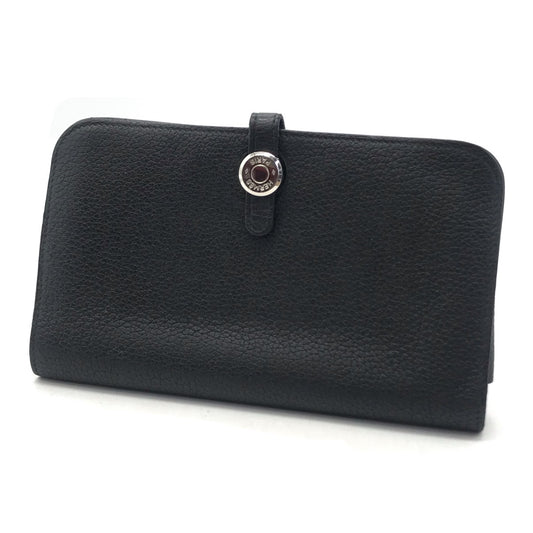 HERMES | エルメス ドゴンGM 二つ折り長財布 長財布 ブラック【倉吉店】